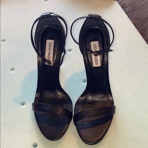 Black Ankle Strap Steve Madden Heels